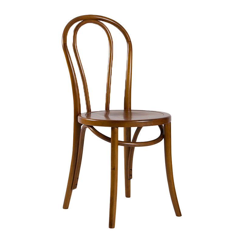 Traditional Dining Chair Solid Wood Windsor Back Armless Dining Chair Coffee 1 Piece Clearhalo 'Dining Chairs' 'Dining Tables & Seating' 'dining_chair' 'furn' 'furn_dining_chair' 'Furniture' 'Kitchen & Dining Furniture' 5166255