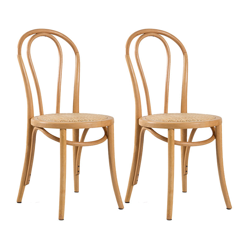 Traditional Dining Chair Solid Wood Windsor Back Armless Dining Chair Natural 2 Piece Set Clearhalo 'Dining Chairs' 'Dining Tables & Seating' 'dining_chair' 'furn' 'furn_dining_chair' 'Furniture' 'Kitchen & Dining Furniture' 5166259