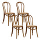 Traditional Dining Chair Solid Wood Windsor Back Armless Dining Chair Walnut 4 Piece Set Clearhalo 'Dining Chairs' 'Dining Tables & Seating' 'dining_chair' 'furn' 'furn_dining_chair' 'Furniture' 'Kitchen & Dining Furniture' 5166263