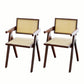 Modern Dining Room Side Chairs Wooden Arm Open Back Chair for Kitchen