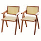 Modern Dining Room Side Chairs Wooden Arm Open Back Chair for Kitchen
