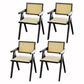 Modern Dining Room Side Chairs Wooden Arm Open Back Chair for Kitchen