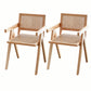 Modern Dining Room Side Chairs Wooden Arm Open Back Chair for Kitchen