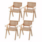 Modern Dining Room Side Chairs Wooden Arm Open Back Chair for Kitchen