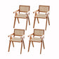 Modern Dining Room Side Chairs Wooden Arm Open Back Chair for Kitchen