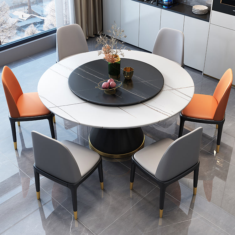 Industrial Style Dining Chair Faux Leather Side Chair with Wooden Legs for Home Clearhalo 'Dining Chairs' 'Dining Tables & Seating' 'dining_chair' 'furn' 'furn_dining_chair' 'Furniture' 'Kitchen & Dining Furniture' 5166320