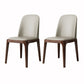 Industrial Style Dining Chair Faux Leather Side Chair with Wooden Legs for Home Off-White 2 Piece Set Walnut Clearhalo 'Dining Chairs' 'Dining Tables & Seating' 'dining_chair' 'furn' 'furn_dining_chair' 'Furniture' 'Kitchen & Dining Furniture' 5166328