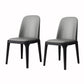 Industrial Style Dining Chair Faux Leather Side Chair with Wooden Legs for Home Light Gray 2 Piece Set Black Clearhalo 'Dining Chairs' 'Dining Tables & Seating' 'dining_chair' 'furn' 'furn_dining_chair' 'Furniture' 'Kitchen & Dining Furniture' 5166331