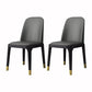 Industrial Style Dining Chair Faux Leather Side Chair with Wooden Legs for Home Dark Gray 2 Piece Set Black Gold Clearhalo 'Dining Chairs' 'Dining Tables & Seating' 'dining_chair' 'furn' 'furn_dining_chair' 'Furniture' 'Kitchen & Dining Furniture' 5166339