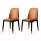 Industrial Style Dining Chair Faux Leather Side Chair with Wooden Legs for Home Orange 2 Piece Set Black Gold Clearhalo 'Dining Chairs' 'Dining Tables & Seating' 'dining_chair' 'furn' 'furn_dining_chair' 'Furniture' 'Kitchen & Dining Furniture' 5166345