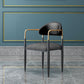 Industrial Dining Room Arm Chairs Open Back Kitchen Side Chair with Upholstered