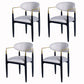Industrial Dining Room Arm Chairs Open Back Kitchen Side Chair with Upholstered