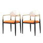 Industrial Dining Room Arm Chairs Open Back Kitchen Side Chair with Upholstered