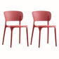 Contemporary Plastic Armless Chair Kitchen Room Open Back Chair
