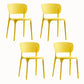 Contemporary Plastic Armless Chair Kitchen Room Open Back Chair
