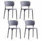 Contemporary Plastic Armless Chair Kitchen Room Open Back Chair
