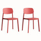 Contemporary Plastic Armless Chair Kitchen Room Open Back Chair
