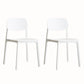 Contemporary Plastic Armless Chair Kitchen Room Open Back Chair