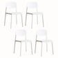Contemporary Plastic Armless Chair Kitchen Room Open Back Chair
