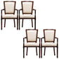 Traditional Style Dining Chair Solid Wood Upholstered Dining Room Chair