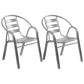Iindustrial Style Dining Chair Metal Open Back Arm Chair for Home