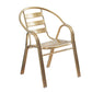 Iindustrial Style Dining Chair Metal Open Back Arm Chair for Home