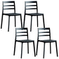 Plastic Scandinavian Armless Chair Stacking Indoor-Outdoor Chair