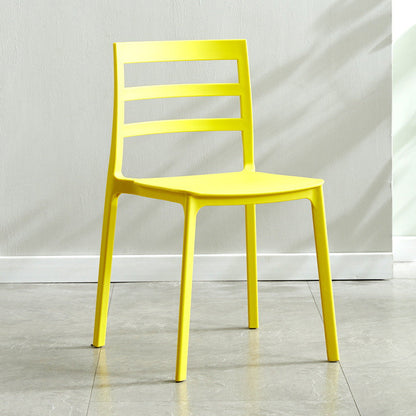 Plastic Scandinavian Armless Chair Stacking Indoor-Outdoor Chair