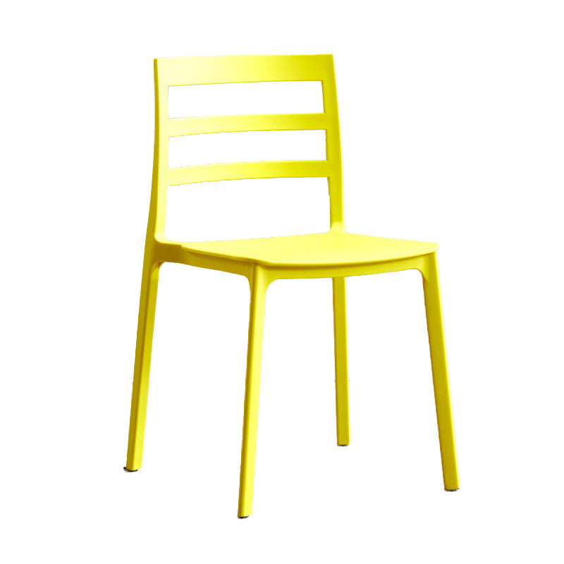 Plastic Scandinavian Armless Chair Stacking Indoor-Outdoor Chair