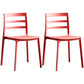 Plastic Scandinavian Armless Chair Stacking Indoor-Outdoor Chair