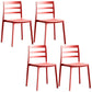 Plastic Scandinavian Armless Chair Stacking Indoor-Outdoor Chair
