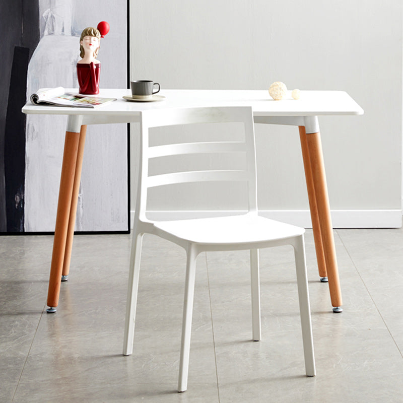 Plastic Scandinavian Armless Chair Stacking Indoor-Outdoor Chair