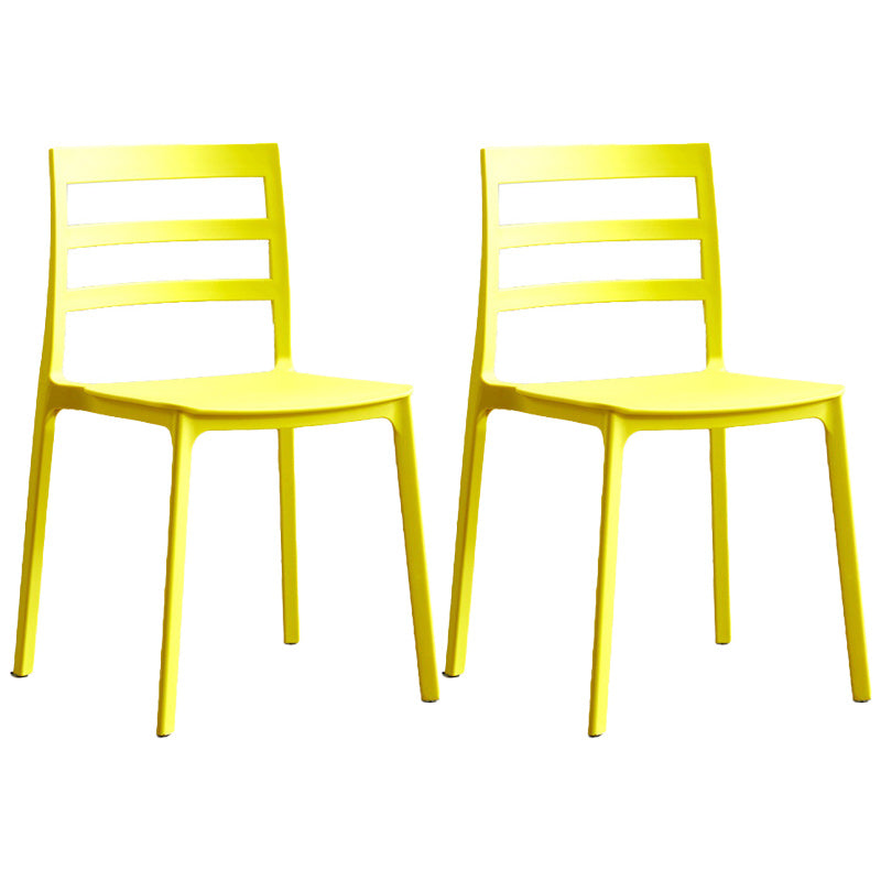 Plastic Scandinavian Armless Chair Stacking Indoor-Outdoor Chair