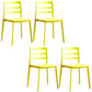 Plastic Scandinavian Armless Chair Stacking Indoor-Outdoor Chair