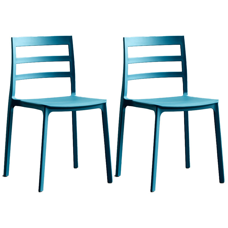 Plastic Scandinavian Armless Chair Stacking Indoor-Outdoor Chair