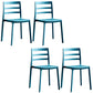 Plastic Scandinavian Armless Chair Stacking Indoor-Outdoor Chair