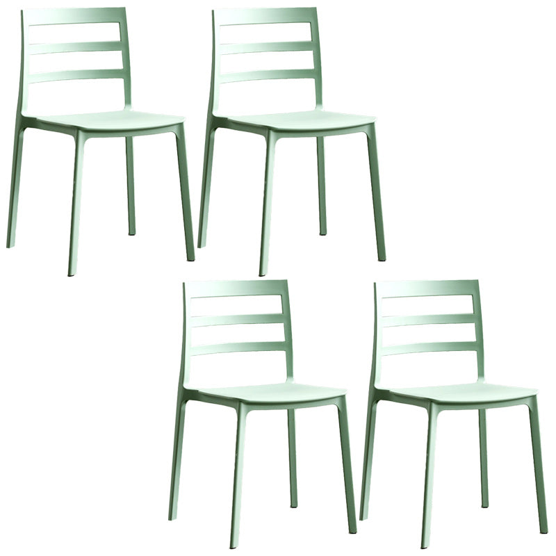 Plastic Scandinavian Armless Chair Stacking Indoor-Outdoor Chair