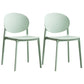 Plastic Scandinavian Armless Chair Stacking Indoor-Outdoor Chair