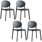 Plastic Scandinavian Armless Chair Stacking Indoor-Outdoor Chair