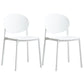 Plastic Scandinavian Armless Chair Stacking Indoor-Outdoor Chair