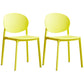 Plastic Scandinavian Armless Chair Stacking Indoor-Outdoor Chair