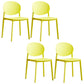 Plastic Scandinavian Armless Chair Stacking Indoor-Outdoor Chair
