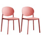 Plastic Scandinavian Armless Chair Stacking Indoor-Outdoor Chair