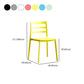 Plastic Scandinavian Armless Chair Stacking Indoor-Outdoor Chair
