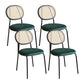Industrial Dining Room Side Chairs Armless Open Back Chair for Kitchen Black Green 4 Piece Set Clearhalo 'Dining Chairs' 'Dining Tables & Seating' 'dining_chair' 'furn' 'furn_dining_chair' 'Furniture' 'Kitchen & Dining Furniture' 5166833