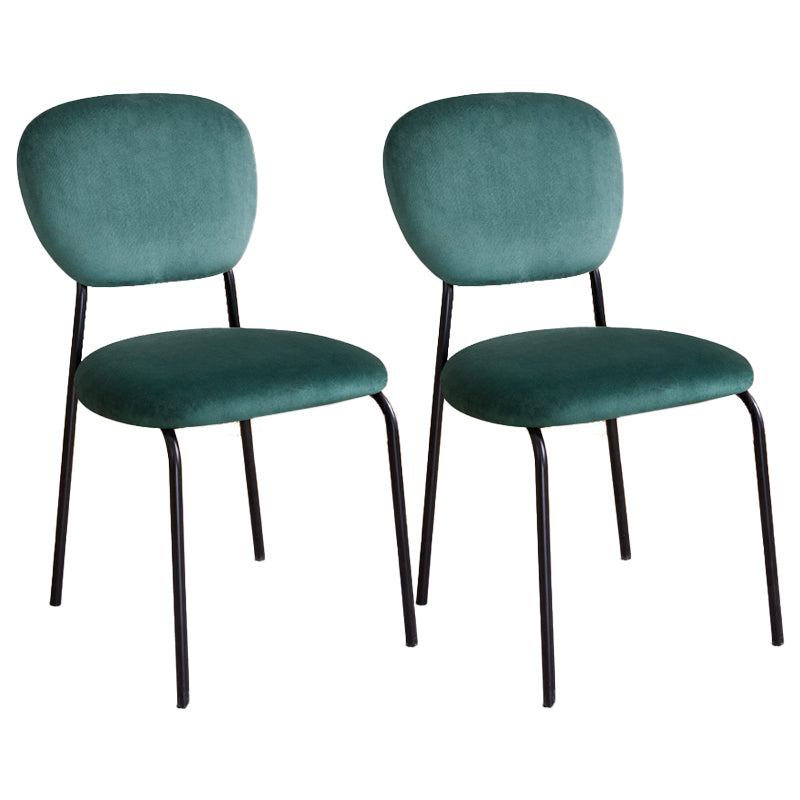 Industrial Dining Room Side Chairs Armless Open Back Chair for Kitchen Green 2 Piece Set Clearhalo 'Dining Chairs' 'Dining Tables & Seating' 'dining_chair' 'furn' 'furn_dining_chair' 'Furniture' 'Kitchen & Dining Furniture' 5166842