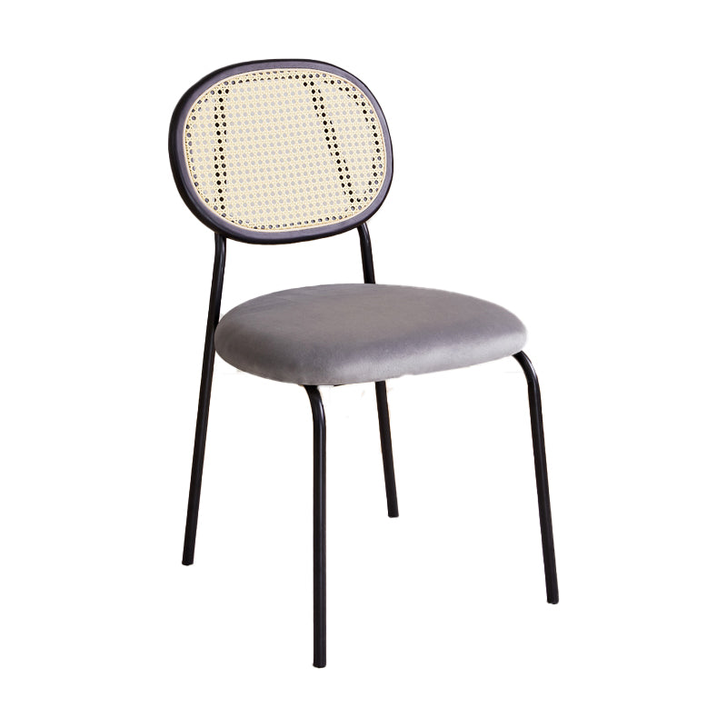 Industrial Dining Room Side Chairs Armless Open Back Chair for Kitchen Black-Gray 1 Piece Clearhalo 'Dining Chairs' 'Dining Tables & Seating' 'dining_chair' 'furn' 'furn_dining_chair' 'Furniture' 'Kitchen & Dining Furniture' 5166850