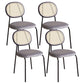 Industrial Dining Room Side Chairs Armless Open Back Chair for Kitchen Black-Gray 4 Piece Set Clearhalo 'Dining Chairs' 'Dining Tables & Seating' 'dining_chair' 'furn' 'furn_dining_chair' 'Furniture' 'Kitchen & Dining Furniture' 5166852