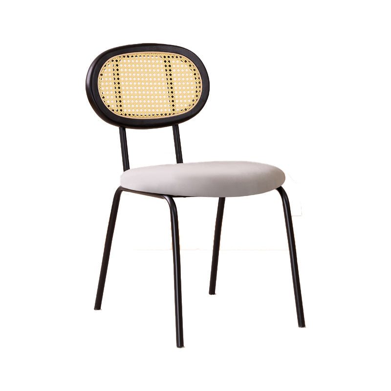 Industrial Dining Room Side Chairs Armless Open Back Chair for Kitchen Gray Black 1 Piece Clearhalo 'Dining Chairs' 'Dining Tables & Seating' 'dining_chair' 'furn' 'furn_dining_chair' 'Furniture' 'Kitchen & Dining Furniture' 5166853