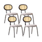 Industrial Dining Room Side Chairs Armless Open Back Chair for Kitchen Gray Black 4 Piece Set Clearhalo 'Dining Chairs' 'Dining Tables & Seating' 'dining_chair' 'furn' 'furn_dining_chair' 'Furniture' 'Kitchen & Dining Furniture' 5166855
